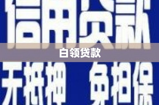 黄陂白领贷款