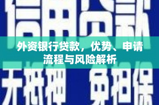 黄陂外资银行贷款，优势、申请流程与风险解析
