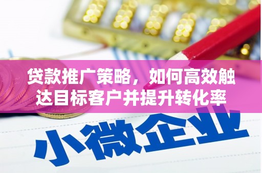 黄陂贷款推广策略，如何高效触达目标客户并提升转化率
