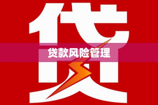 黄陂贷款风险管理
