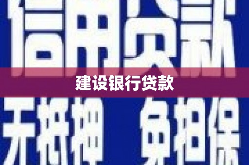 黄陂建设银行贷款