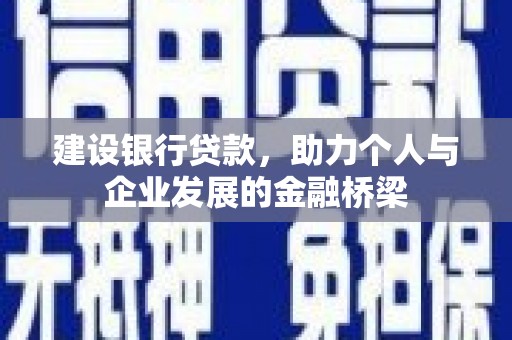黄陂建设银行贷款，助力个人与企业发展的金融桥梁