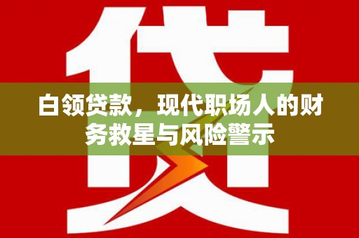 黄陂白领贷款，现代职场人的财务救星与风险警示