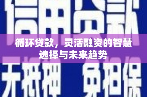 黄陂循环贷款，灵活融资的智慧选择与未来趋势