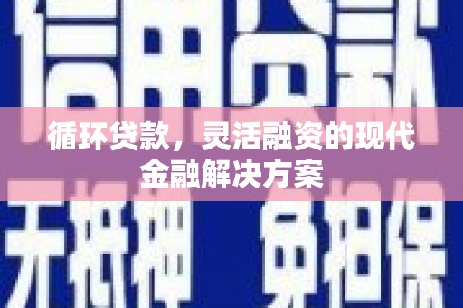 黄陂循环贷款，灵活融资的现代金融解决方案