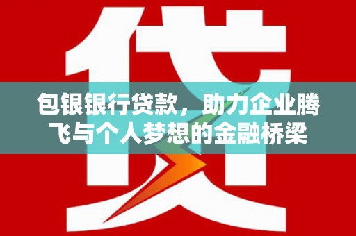 黄陂包银银行贷款，助力企业腾飞与个人梦想的金融桥梁