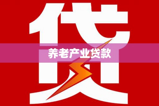 黄陂养老产业贷款